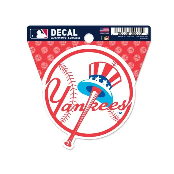 NY YANKEES TOP HAT CLEAN CUT DECAL 3" X 4"