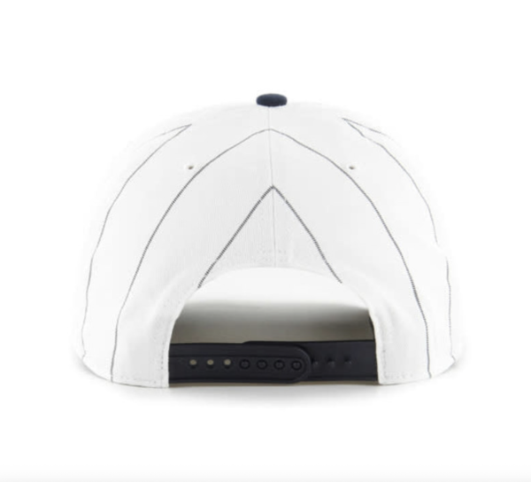 NY YANKEES WHITE DOUBLE HEADER PINSTRIPE 47 HIT - Image 3