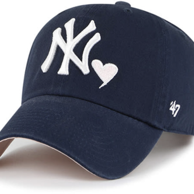 NY YANKEES NAVY ICON 47 CLEAN UP PINK UNDER BRIM