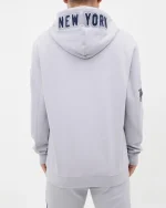 NY YANKEES Pro Standard  Logo Blended P/O Men's GRAY Hoodie - Image 2