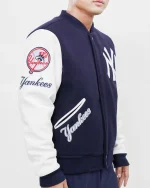NY YANKEES Pro Standard Logo Blended Varsity Men's Jacket - Image 3