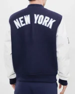 NY YANKEES Pro Standard Logo Blended Varsity Men's Jacket - Image 2