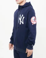 NEW YORK YANKEES LOGO ZIPPER HOODY - Image 4
