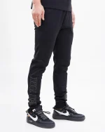 New York Yankees Blended Triple Black Joggers Men's Sweatpants - Image 2