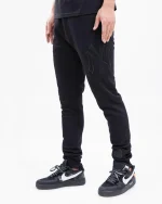 New York Yankees Blended Triple Black Joggers Men's Sweatpants - Image 4