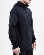 New York Yankees Triple Black Zipper Hoodie - Image 4