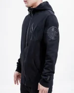 New York Yankees Triple Black Zipper Hoodie - Image 5