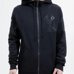 New York Yankees Triple Black Zipper Hoodie