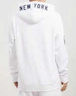 NY YANKEES Pro Standard  Logo Blended P/O Men's White Hoodie - Image 5