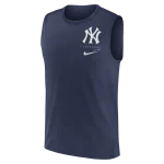 NY YANKEES Men's Nike Large Muscle Logo Tank - Image 3