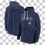 NY Yankees Nike Navy Knockout Script Full-Zip Hoodie
