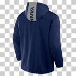 NY YANKEES Men's Navy Ripstop Raglan Quarter-Zip Windbreaker Jacket - Image 4