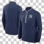 NY Yankees LONG  SLEEVE   1/2-Zip TEES