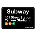 NY YANKEES  Stadium Subway  Steel Sign