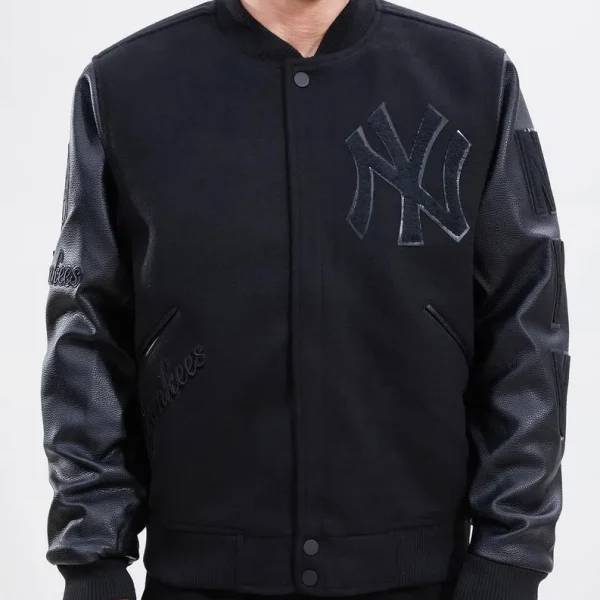 New York Yankees Triple Black Varsity Jacket