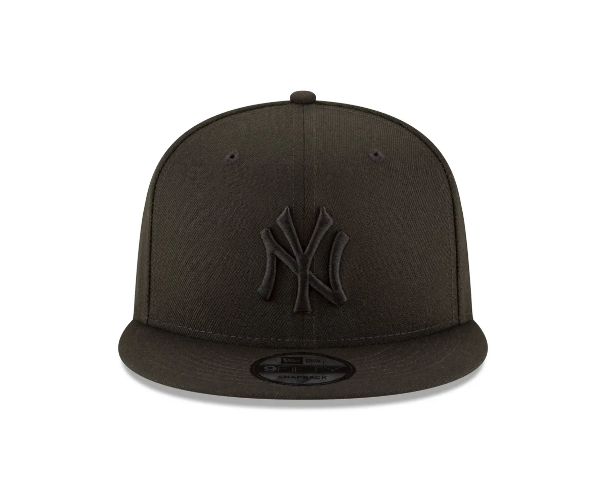 NY YANKEES NEW ERA 9FIFTY SNAPBACK  BLACK/BLACK COLOR BASIC /GRAY BRIM - Image 4
