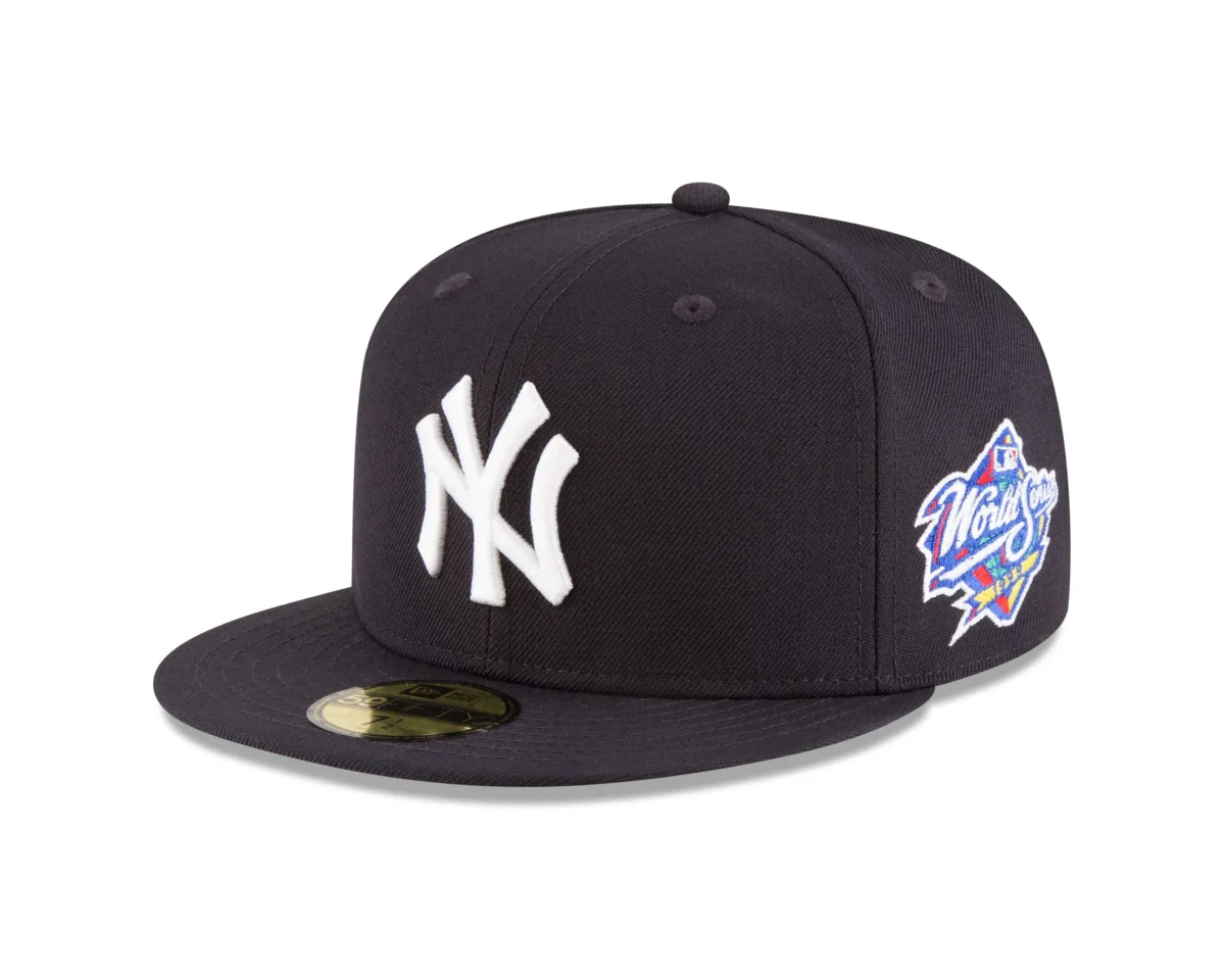 NY YANKEES NAVY 1998 PATCH (On the left Side ) AUTHENTIC COLLECTION 59FIFTY FITTED GRAY  BRIM - Image 1