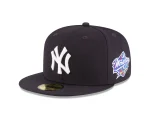 NY YANKEES NAVY 1998 PATCH (On the left Side ) AUTHENTIC COLLECTION 59FIFTY FITTED GRAY  BRIM