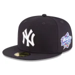 NY YANKEES NAVY 1998 PATCH (On the left Side ) AUTHENTIC COLLECTION 59FIFTY FITTED GRAY  BRIM
