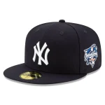 NY YANKEES NAVY 2000 PATCH ( On the LEFT Side) AUTHENTIC COLLECTION 59FIFTY FITTED GRAY BRIM