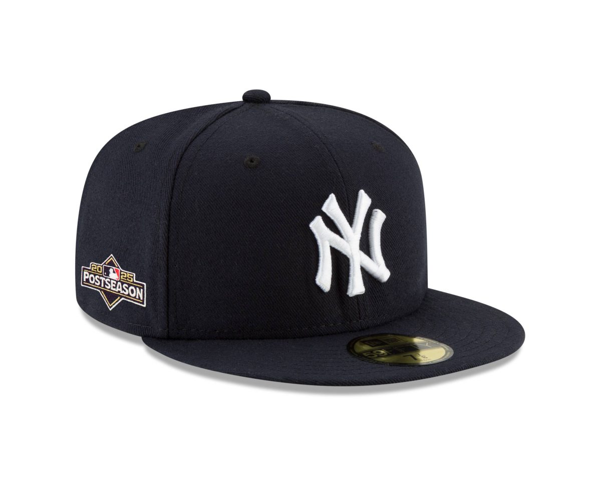 NY Yankees New Era Postseason   Side Patch 59FIFTY Fitted Hat  Navy 2025 - Image 1