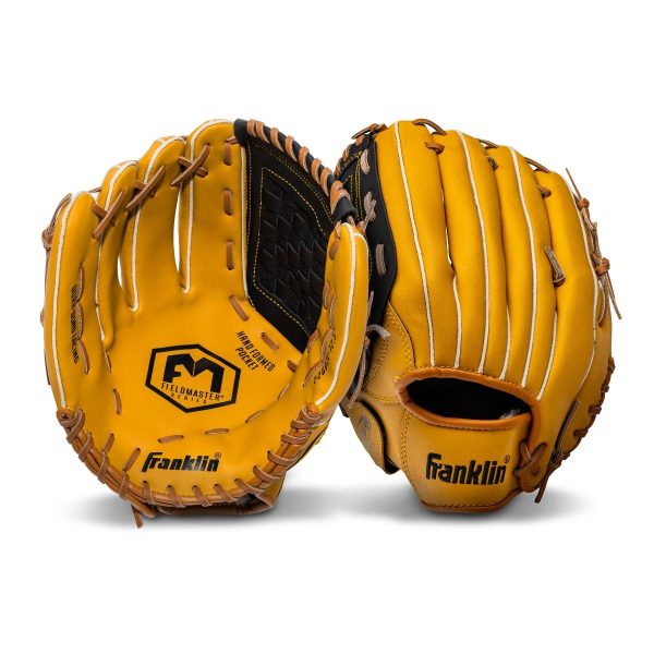 FRANKLIN BASEBALL  BALL FIELD MASTER  -12.5"   TAN/BLACK - LEFT HAND THROW - FIELDING GLOVES