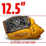 FRANKLIN BASEBALL  BALL FIELD MASTER  -12.5"   TAN/BLACK - LEFT HAND THROW - FIELDING GLOVES - Image 3