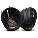 FRANKLIN BASEBALL  BALL FIELD MASTER  - CAMEL/BROWN and BLACK/GOLD  - RIGHT HAND THROW - FIELDING GLOVES - Image 6