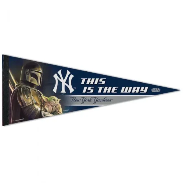 NY YANKEES / STAR WARS MANDALORIAN PREMIUM PENNANT