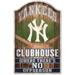NEW YORK YANKEES WOOD SIGN 11" X 17" 1/4" THICK