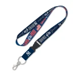 NY YANKEES LAND OF THE FREE LANYARD W/DETACHABLE BUCKLE  1" X 24''