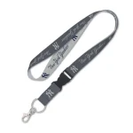 NEW YORK YANKEES GREY LANYARD W/DETACHABLE BUCKLE  1" X 24''
