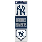 NEW YORK YANKEES  3 FAN DECALS 3.75" X 12"
