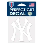 NEW YORK YANKEES NY WHITE PERFECT CUT WHITE DECAL