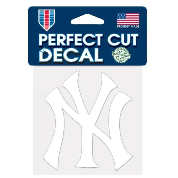 NEW YORK YANKEES NY WHITE PERFECT CUT WHITE DECAL