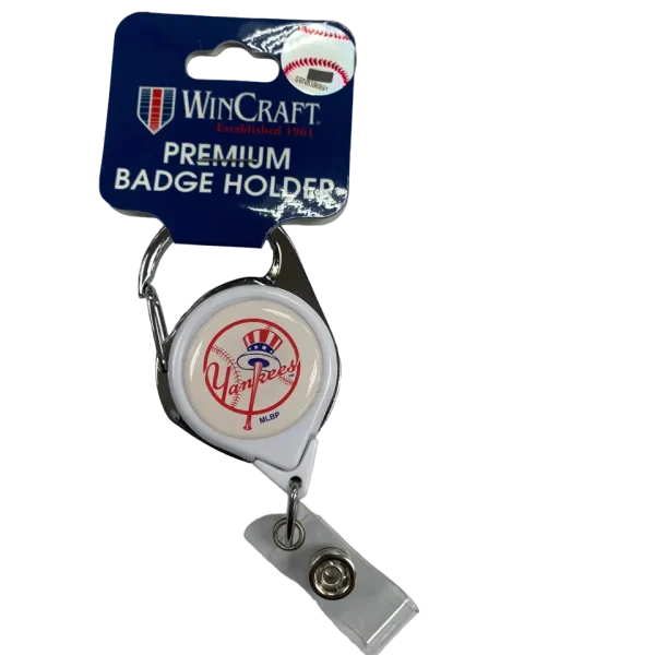New York Yankees Premium Retractable Deluxe Clip Badge Reel TOPHAT