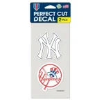 NEW YORK YANKEES PERFECT CUT DECAL SET OF TWO