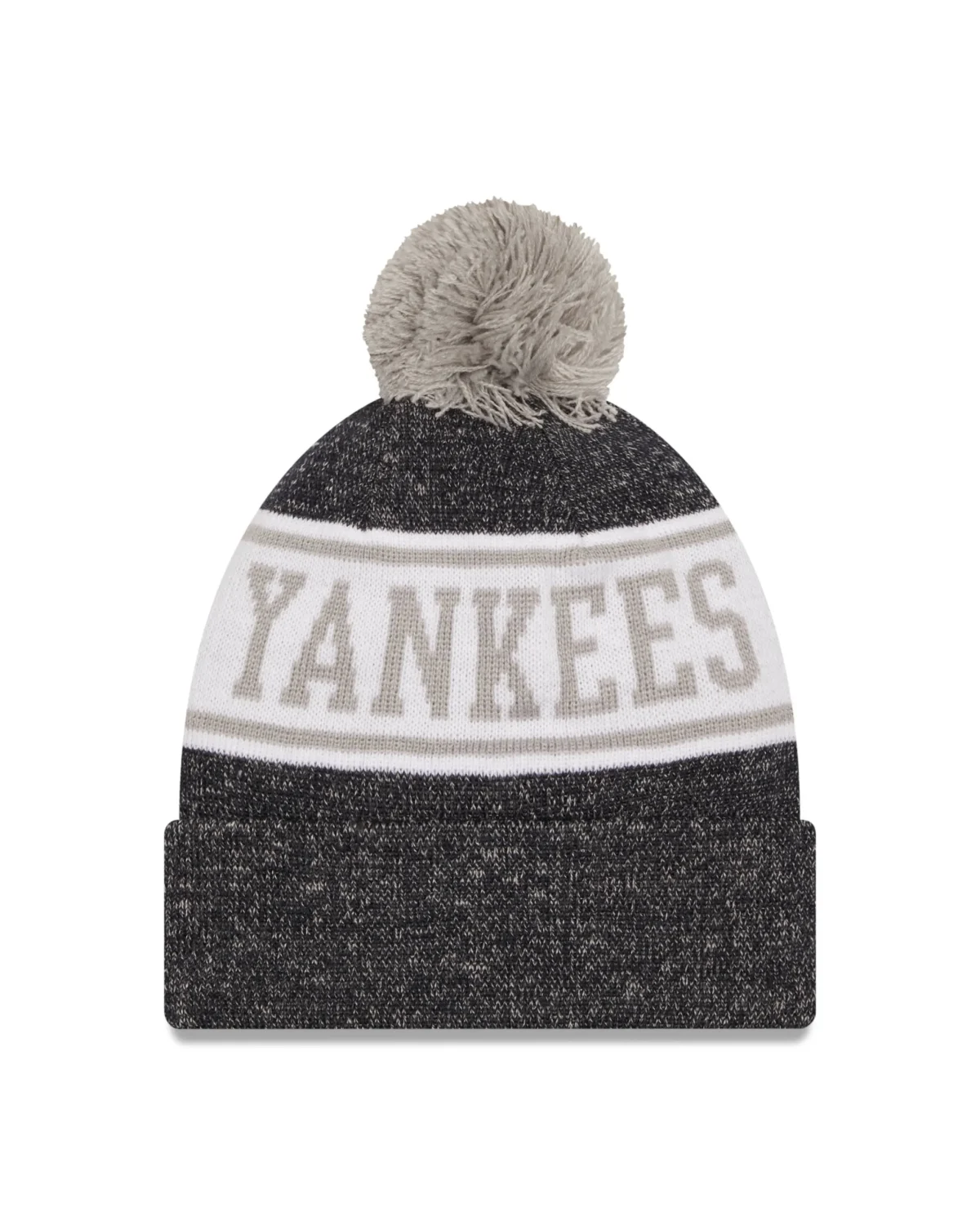NY Yankees BANNER Knit Beanie  by NEW ERA WITH Pom on top - Image 2