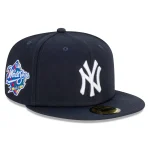 NY YANKEES NAVY 1998 PATCH ( On the RIGHT Side ) AUTHENTIC COLLECTION 59FIFTY FITTED GRAY BRIM
