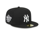 NY YANKEES BLACK 1998 BW WORLD SERIES PATCH AUTHENTIC COLLECTION 59FIFTY FITTED