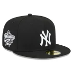 NY YANKEES BLACK 1998 BW WORLD SERIES PATCH AUTHENTIC COLLECTION 59FIFTY FITTED