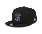NY YANKEES NEW ERA 59Fifty Metallic Thread Logo Fitted Hat/GREEN BRIM - Image 8