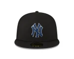 NY YANKEES NEW ERA 59Fifty Metallic Thread Logo Fitted Hat/GREEN BRIM - Image 6