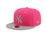 NY YANKEES  New Era 59FIFTY Fitted CAP Pink Two-Tone /SILVER BRIM