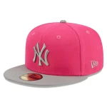 NY YANKEES  New Era 59FIFTY Fitted CAP Pink Two-Tone /SILVER BRIM