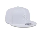 NY YANKEES NEW ERA 9FIFTY WHITE /WHITE  SNAPBACK/ GRAY BRIM - Image 6