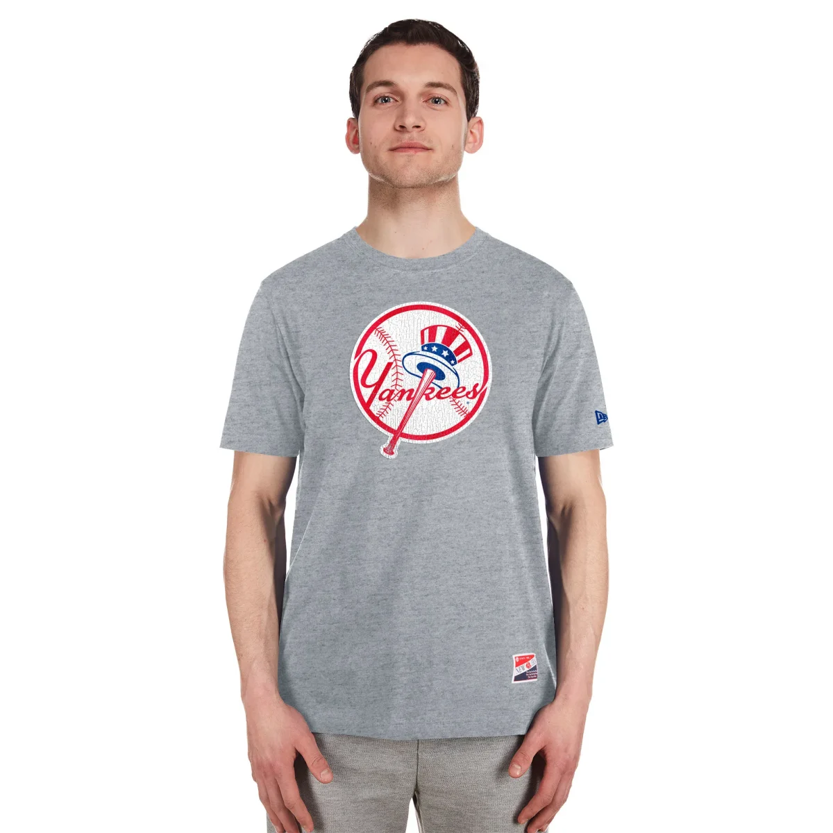 NY YANKEES NEW ERA TOP HAT GRAY T-SHIRT - Image 3