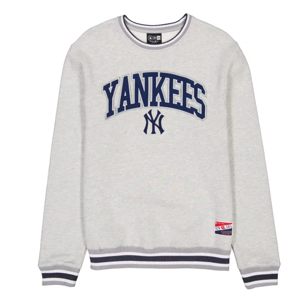 NY YANKEES NEW ERA Throwback Crewneck GRAY