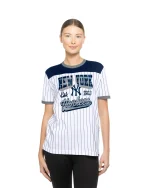NEW YORK YANKEES PINSTRIPE/ BLUE WOMEN T-SHIRT