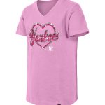 NY Yankees New Era Girls'  Sequin PINK T-Shirt